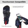 OOZi Winter Gloves for Men Women Touchscreen Gloves Cold Weather Warm Work Gloves for Hiking Running Cycling Driving (S, Black) view 3