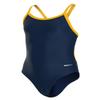 Sporti Solid Piped Thin Strap One Piece Swimsuit (26, Navy/Gold) view 1