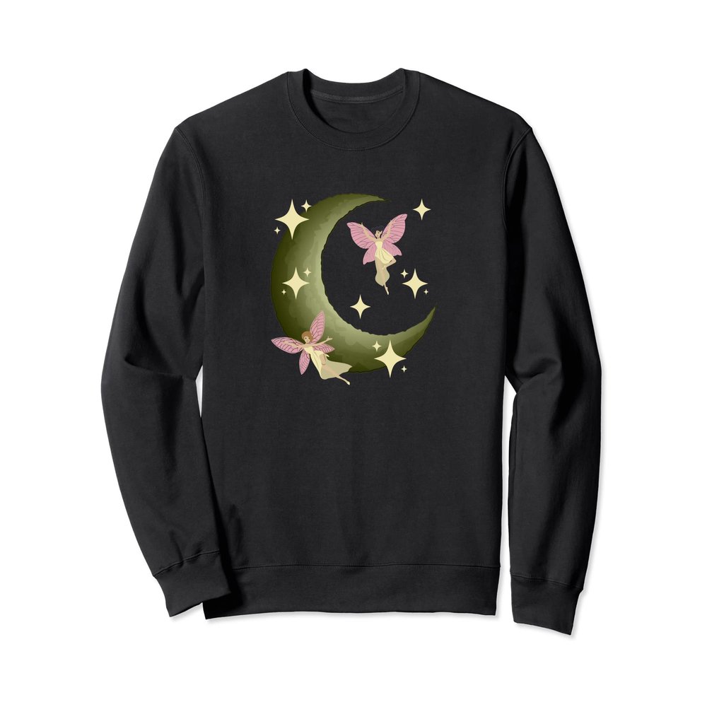 Fairycore Aesthetic Fairy Core Grunge Crescent Moon Fairies Sweatshirt