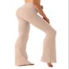 BUBBLELIME 29"/31"/33"/35"/37" 4 Styles Women's High Waist Bootcut Yoga Pants - Basic Nylon_Khaki L-33 Inseam view 1