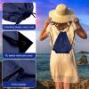 KUUQA 2 Pcs Navy Blue Drawstring Backpack Drawstring Bag Bulk Sports Cinch Bags String Backpack Storage Bags for Gym Traveling view 2