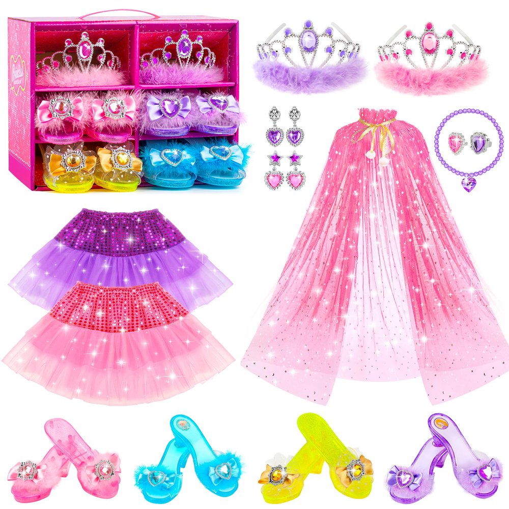 Princess Dress up Shoes,Girls Dress up Shoes Princess Dress Up Pretend Play