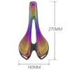 BBxunsless Colorful Comfortable Bike Seat Lightweight Carbon Fiber Bicycle Saddle Cushion with Leather Cover for Road Bike and Mountain Bike 270mmx143mm view 2