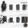 HUNTVP Bike Pannier Bag Backpack Multifunctional Bicycle Bag Cycling Bicycle Rear Seat Trunk Pack Bag Bike Saddle Bag Backseat Pack Bag with Helmet Cover (Black) view 2