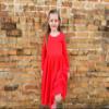 Stelle Long Sleeve Girls Dress Toddler White Dresses Skater Twirl Cotton A-Line Dress for School Casual(Red, 10 Years) view 3