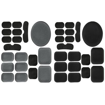 Universal Airsoft Helmet Pads, Tactical Helmet Replacement Foam Padding Kits Bicycle Accessories Mats for Fast Mich CS ACH FMA USMC PASGT (38pcs Black + Gray)