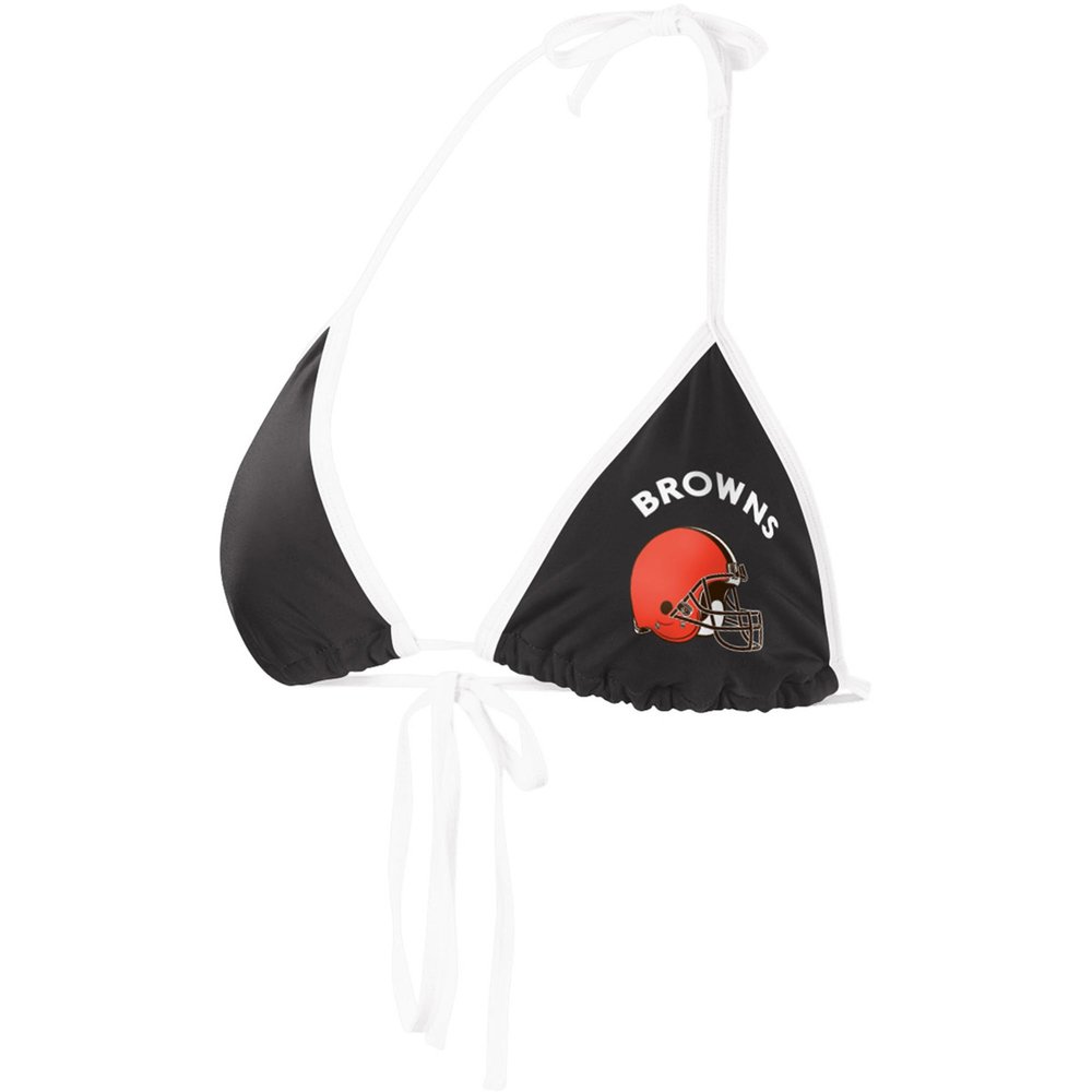 G-III Sports Women's Black Cleveland Browns Perfect Match Bikini Top