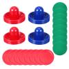 1set Air Hockey and Puck Set Accessories for Game Tables Includes and Red Strikers Felt Pads Red Pucks for Family Fun view 1