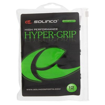 Solinco Hyper Extra Tacky Tennis Overgrip White 12 Pack