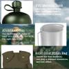 BaHoki Essentials Aluminum Canteen with Cover and Cup - Military Style Water Bottle Kit - for Outdoor Camping, Backpacking, Hiking (Green) view 4