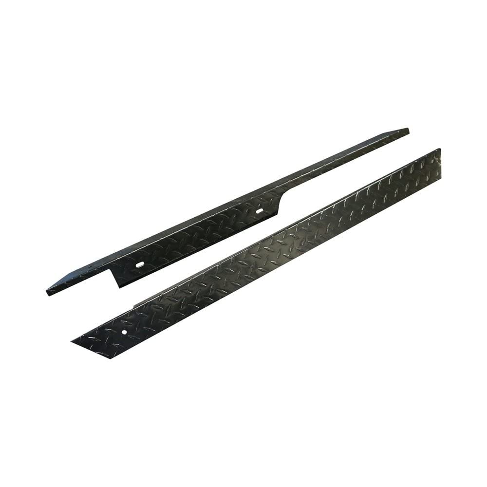 Hardcore Parts SGC Black Aluminum Diamond Plate Rocker Panel for EZGO TXT Golf Cart (1996-2013) (Set of 2)