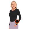 ACTIVE UNIFORMS Women's Under Scrub Tee Crew Neck Long Sleeve T-Shirt (Black, Medium) view 1
