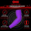 HDE Arm Sleeves for Men Women, Compression Sleeve Arm UV Protection Basketball Baseball Football Purple - S view 3