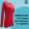 ACTIVE UNIFORMS Women's Under Scrub Tee Crew Neck Long Sleeve T-Shirt (Red, 3X-Large) view 3