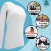 ACTIVE UNIFORMS Women's Under Scrub Tee Crew Neck Long Sleeve T-Shirt (White, Small) view 4
