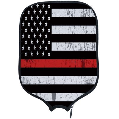 DUNHUANG American Flag Padded Pickleballs Protection Paddles Cover Personalized Cover Paddles Case Rackets Cover Holder Sleeve Case Protector, Fits Most Paddles, Rackets,023