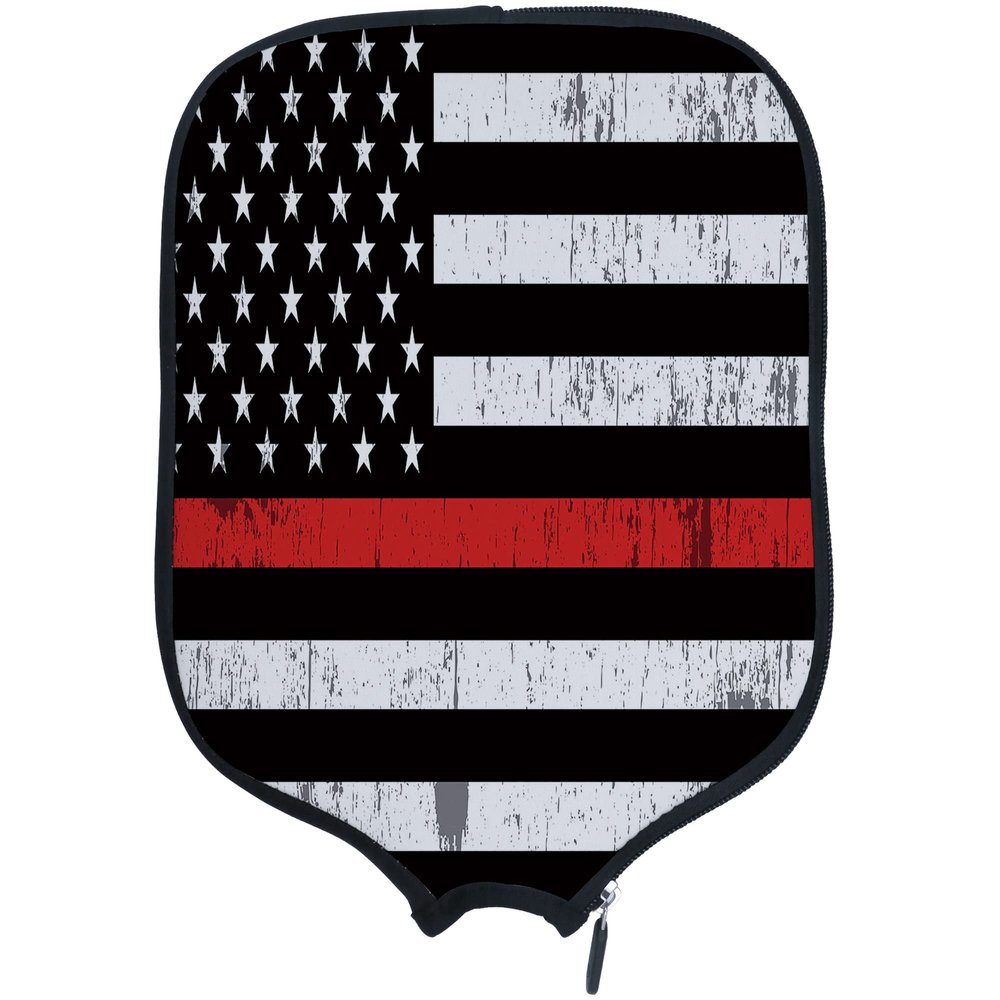 DUNHUANG American Flag Padded Pickleballs Protection Paddles Cover Personalized Cover Paddles Case Rackets Cover Holder Sleeve Case Protector, Fits Most Paddles, Rackets,023