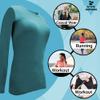 ACTIVE UNIFORMS Women's Under Scrub Tee Crew Neck Long Sleeve T-Shirt (Teal, Small) view 4