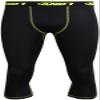 AND1 Mens Compression Pants - Athletic Performance Compression Leggings for Men - Full Length and Capri Base Layer Tights, Size X-Large, Black/Crop view 1