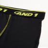 AND1 Mens Compression Pants - Athletic Performance Compression Leggings for Men - Full Length and Capri Base Layer Tights, Size X-Large, Black/Crop view 3