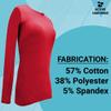 ACTIVE UNIFORMS Women's Under Scrub Tee Crew Neck Long Sleeve T-Shirt (Red, 4X-Large) view 3