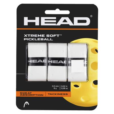 HEAD Xtreme Soft Pickleball Overgrip (3-Pack, White)