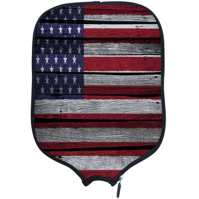 DUNHUANG American Flag Padded Pickleballs Protection Paddles Cover Personalized Cover Paddles Case Rackets Cover Holder Sleeve Case Protector, Fits Most Paddles, Rackets,129