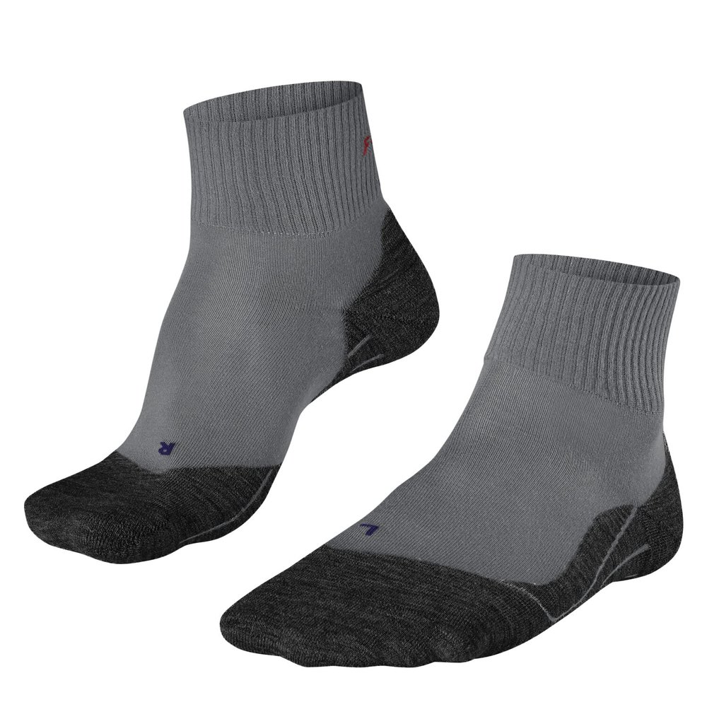 FALKE Women's TK5 Wander Cool Hiking Socks, Hematite, 5-6