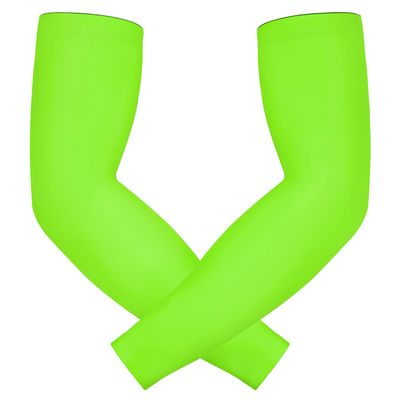 HDE Arm Sleeves for Men Women, Compression Sleeve Arm UV Protection Basketball Baseball Football Action Green - L