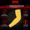 HDE Arm Sleeves for Men Women, Compression Sleeve Arm UV Protection Basketball Baseball Football Yellow - L view 3