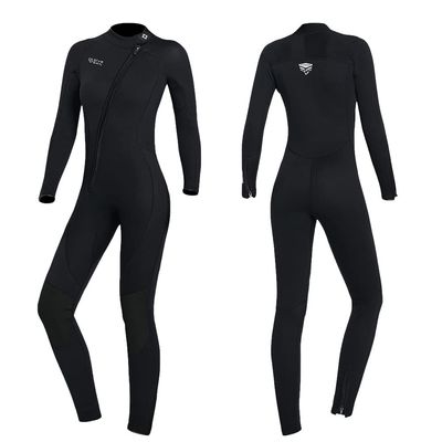 Wet Suits for Women Men Full Body 3MM Neoprene Wetsuit Diving Suit in Cold Water, Long Sleeves Front Zip Scuba Wetsuits One Piece Thermal Swimsuit for Surfing Snorkeling (3MM Women Black, Large)
