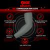 HDE Arm Sleeves for Men Women, Compression Sleeve Arm UV Protection Basketball Baseball Football Charcoal - L view 4