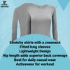 ACTIVE UNIFORMS Women's Under Scrub Tee Crew Neck Long Sleeve T-Shirt (Grey, Medium) view 2
