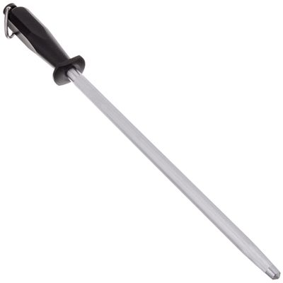 Dexter Russell 30505 Val-U (30505) Sharpening Steel, 12", DEXSTEEL Stain Free, high Carbon Steel, Polypropylene Handle, Black, NSF