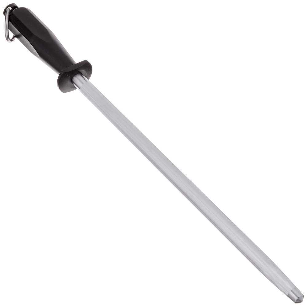 Dexter Russell 30505 Val-U (30505) Sharpening Steel, 12", DEXSTEEL Stain Free, high Carbon Steel, Polypropylene Handle, Black, NSF