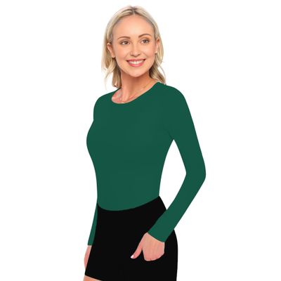ACTIVE UNIFORMS Women's Under Scrub Tee Crew Neck Long Sleeve T-Shirt (True Hunter Green, XX-Large)