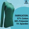 ACTIVE UNIFORMS Women's Under Scrub Tee Crew Neck Long Sleeve T-Shirt (True Hunter Green, XX-Large) view 3