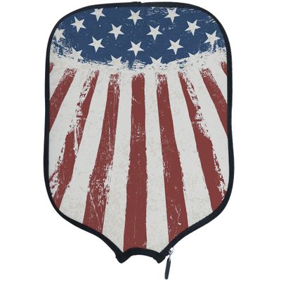 DUNHUANG American Flag Padded Pickleballs Protection Paddles Cover Personalized Cover Paddles Case Rackets Cover Holder Sleeve Case Protector, Fits Most Paddles, Rackets,026
