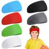 6 Pcs Kids Athletic Sweatbands and Headbands - Elastic Hairbands with Sweat Absorption for Football, Youth Sports, and Active Kids (Multi Colors) view 1