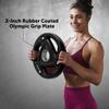 GYMENIST Premium Olympic Rubber Coated Metal Weight Plates for Men and Women  Durable Non Slip Grip and Long-Lasting Weights Plate Gym Sets for Home and Commercial Use (25 Lb - Single, Rubber) view 4