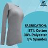 ACTIVE UNIFORMS Women's Under Scrub Tee Crew Neck Long Sleeve T-Shirt (Grey, XX-Small) view 3
