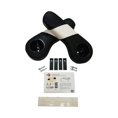 Hardcore Parts Golf Cart Rear Seat Armrest Cushion w/t Cup Holder (Black/White)
