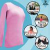ACTIVE UNIFORMS Women's Under Scrub Tee Crew Neck Long Sleeve T-Shirt (Pink, XX-Small) view 4