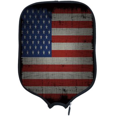 DUNHUANG American Flag Padded Pickleballs Protection Paddles Cover Personalized Cover Paddles Case Rackets Cover Holder Sleeve Case Protector, Fits Most Paddles, Rackets,002
