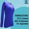 ACTIVE UNIFORMS Women's Under Scrub Tee Crew Neck Long Sleeve T-Shirt (True Royal Blue, X-Small) view 3