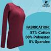 ACTIVE UNIFORMS Women's Under Scrub Tee Crew Neck Long Sleeve T-Shirt (Burgundy, Large) view 3