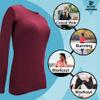 ACTIVE UNIFORMS Women's Under Scrub Tee Crew Neck Long Sleeve T-Shirt (Burgundy, Large) view 4