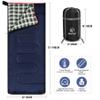 REDCAMP Outdoors Cotton Flannel Sleeping Bag for Camping Backpacking, Warm and Comfortable Envelope Sleeping Bags with 2lbs Filling, Green Plaid view 2