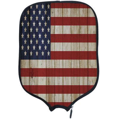 DUNHUANG American Flag Padded Pickleballs Protection Paddles Cover Personalized Cover Paddles Case Rackets Cover Holder Sleeve Case Protector, Fits Most Paddles, Rackets,128