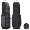 TurnWay Foldable Padded Golf Travel Bag, Heavy Duty 900D Polyester Golf Club Bag Waterproof Cart Bag with Wheels, Soft-Sided Spacial Size for Golf Gear Transportation (Gray) view 1